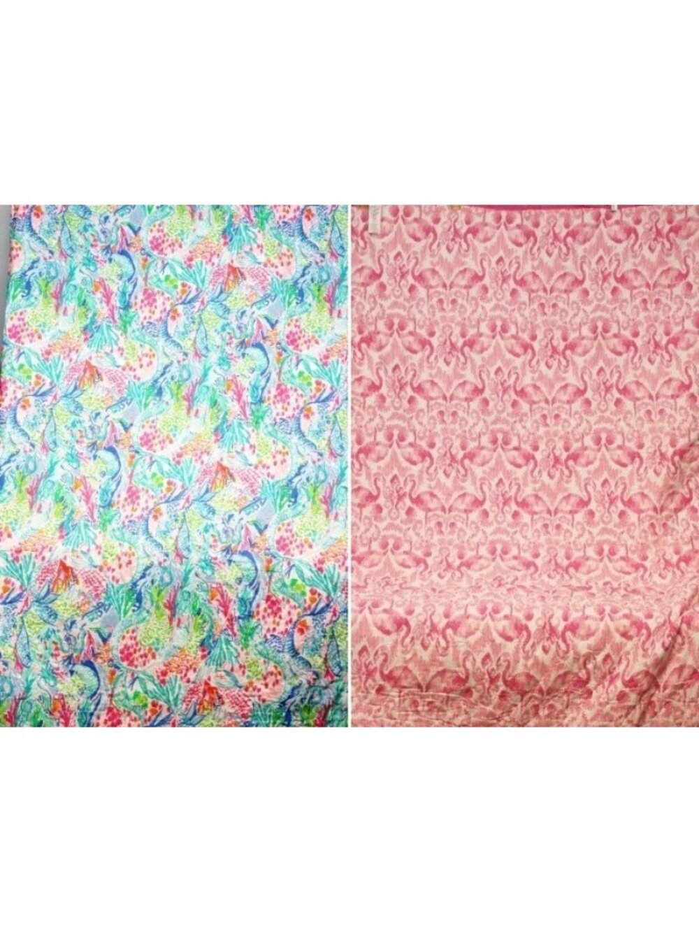 Pottery Barn Lilly Pulitzer Mermaid Cove Blanket Cover Full Size Double 86" x 86